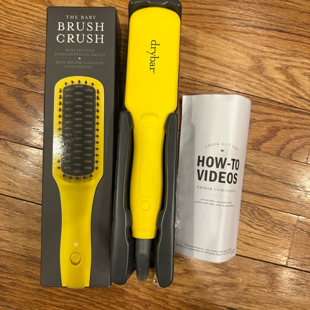 Drybar Yellow Mini Heated Straightening Brush